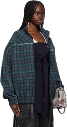 Martine Rose Navy & Green Oversized Track Jacket