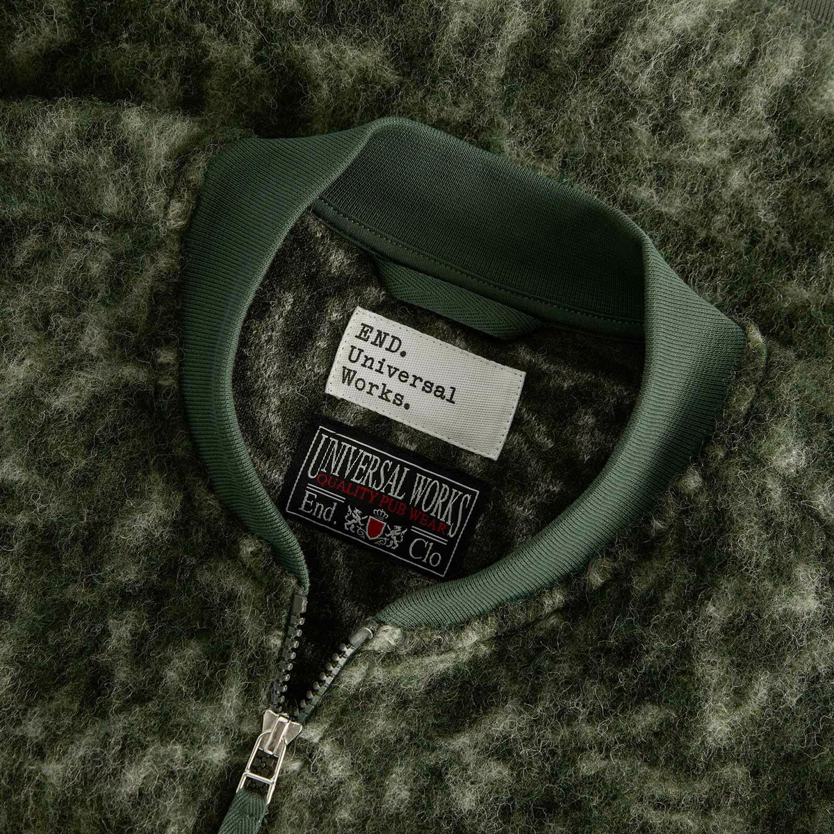 END. x Universal Works Men's Snug Gilet in Olive