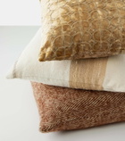 The House of Lyria Chlore silk and linen-blend cushion