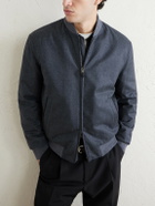 Canali - Wool Bomber Jacket - Blue