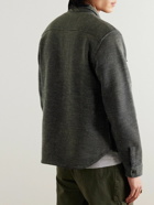 RRL - Ernest Striped Brushed Cotton-Blend Shirt - Gray