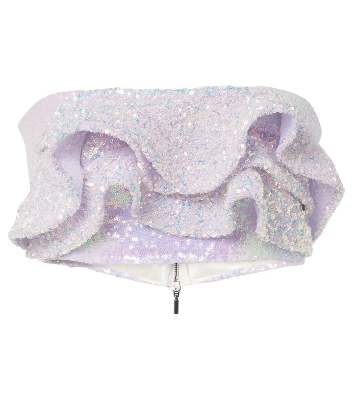 Photo: Maticevski Together Wave ruffled sequined bandeau top