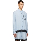 Daniel W. Fletcher Blue Lace Trim Shirt