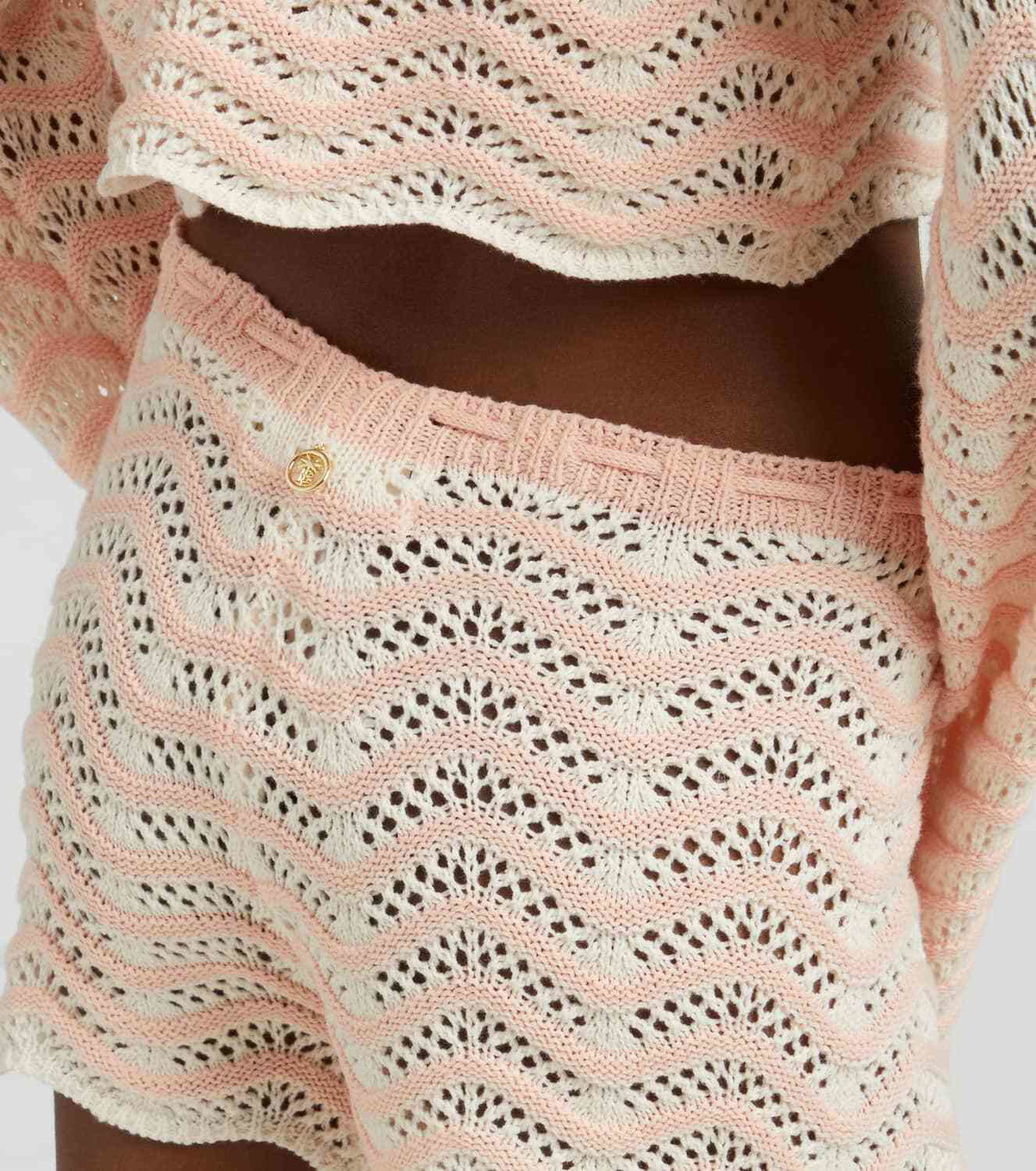 Bananhot Mina striped cotton-blend shorts