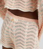 Bananhot Mina striped cotton-blend shorts