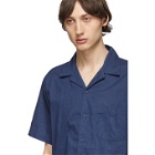 Onia Blue Linen Vacation Shirt