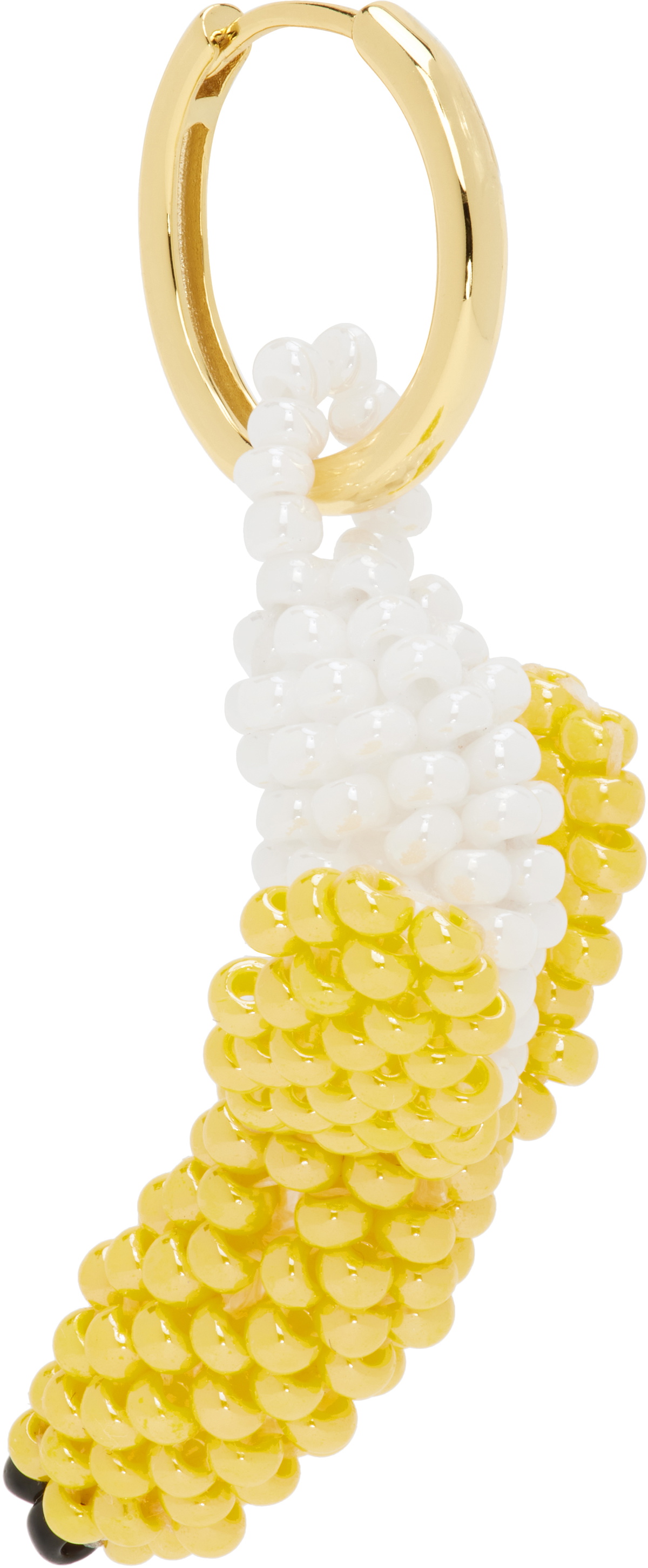 Pura Utz Yellow & White Banana Single Earring