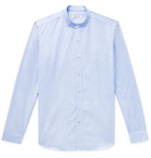 Loro Piana - Grandad-Collar Slub Cotton Shirt - Blue