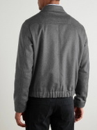 Incotex - Incotex Montedoro Brushed Wool-Blend Bomber Jacket - Gray