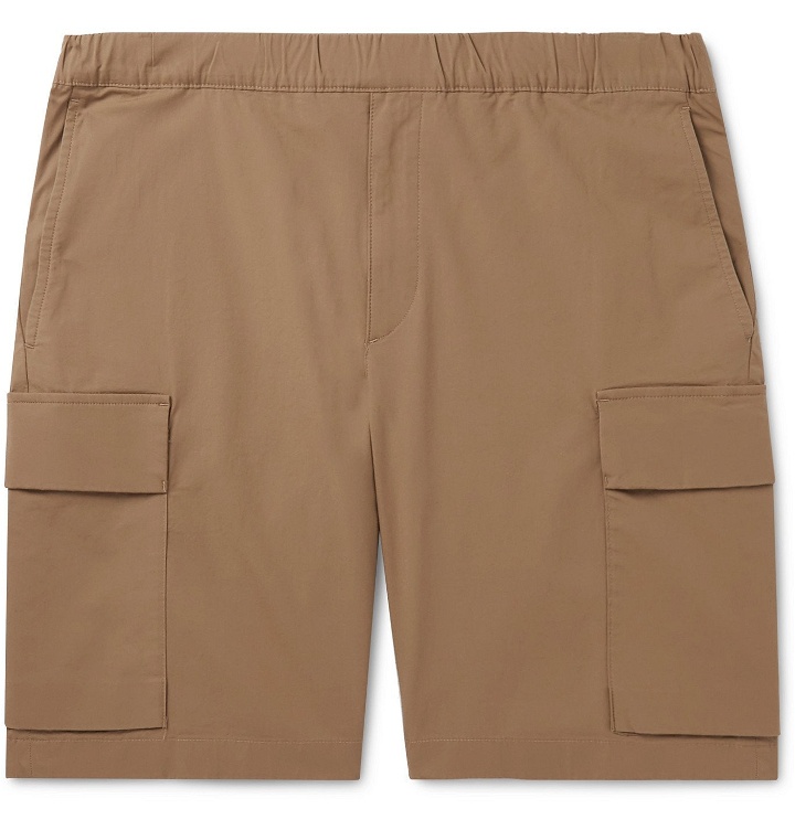 Photo: Theory - Wilmar Cotton-Blend Poplin Shorts - Neutrals