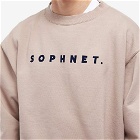 SOPHNET. Men's SOPHNET Classic Logo Crew Neck Sweat in Beige