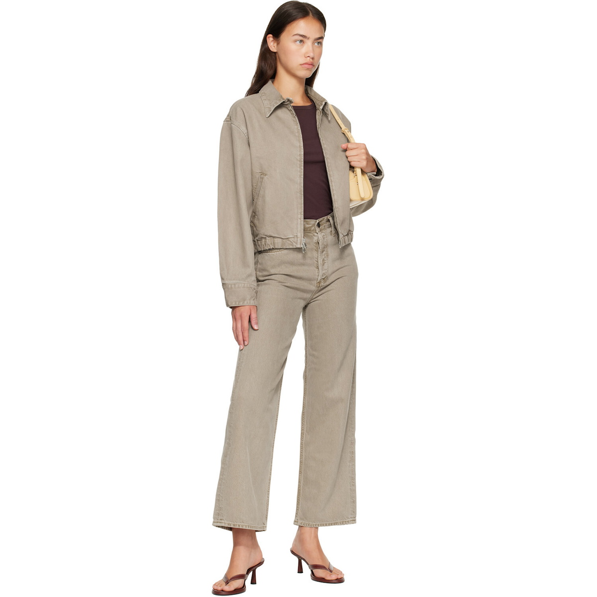 AGOLDE Beige Ren Trousers