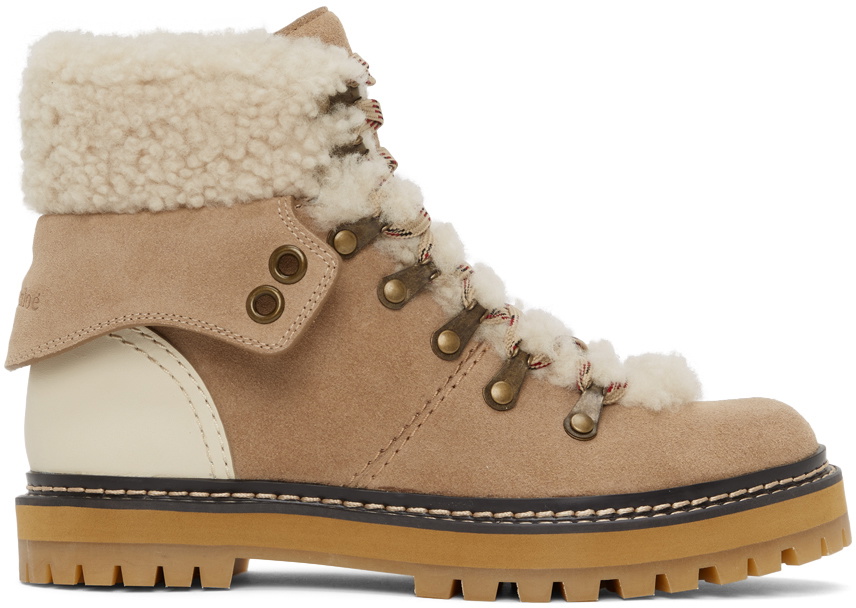 See by chloe hot sale eileen shearling boots