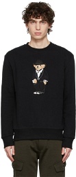 Ralph Lauren Purple Label Black Polo Bear Fleece Sweatshirt