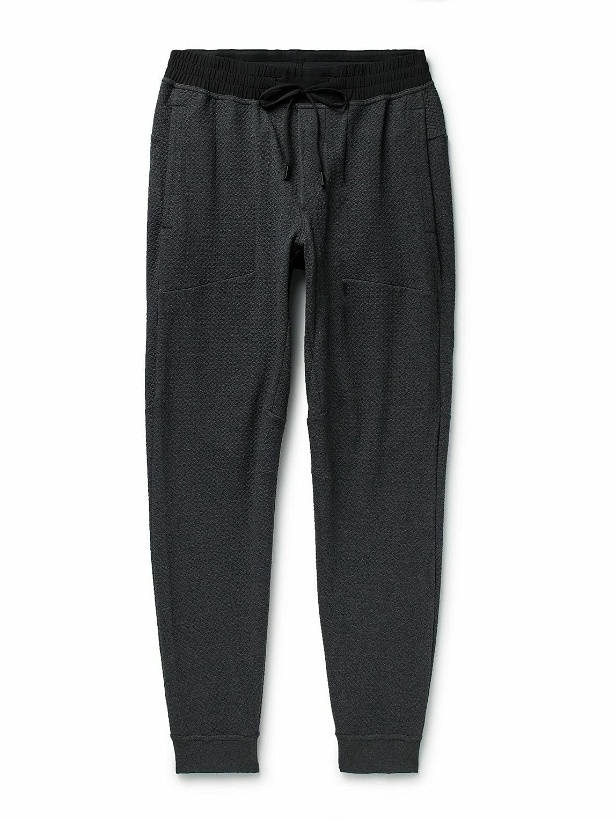 Photo: Lululemon - At Ease Tapered Textured Cotton-Blend Sweatpants - Black