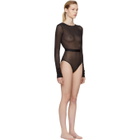 la fille dO Black Long Sleeve One Dance Bodysuit