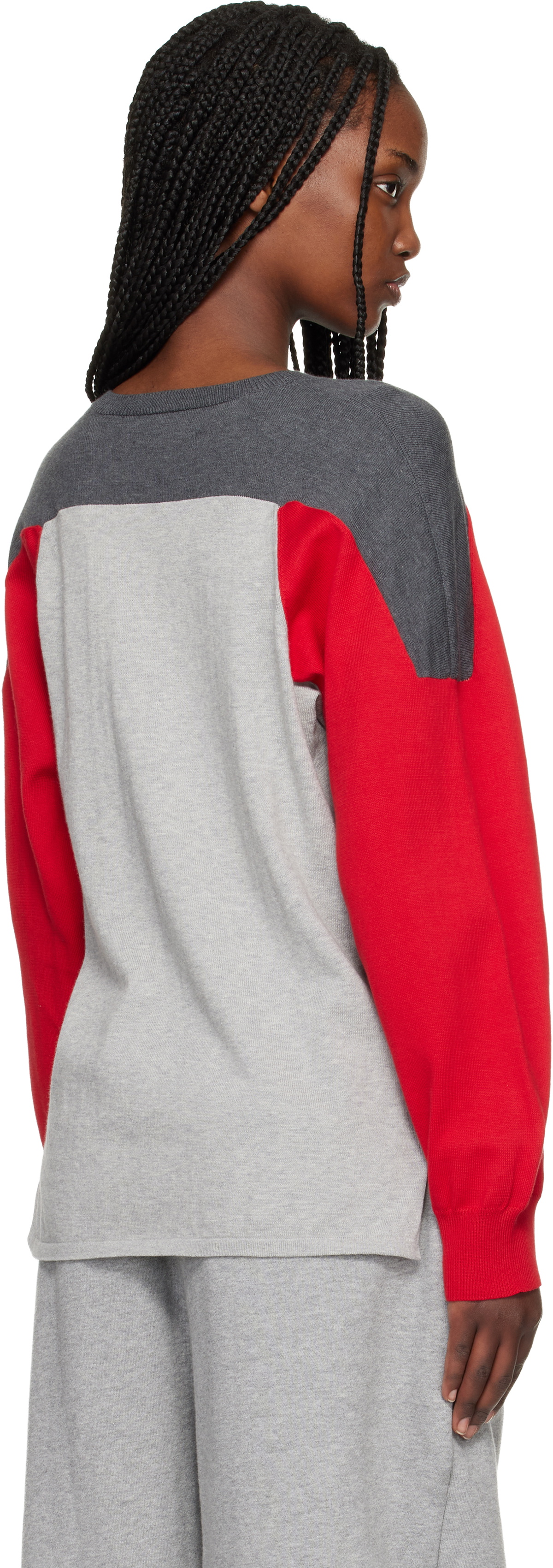 Stefan Cooke Gray & Red Liniebacker Sweater