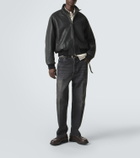 Studio Nicholson Over leather bomber jacket