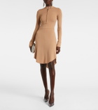 Courrèges Biker crêpe jersey minidress