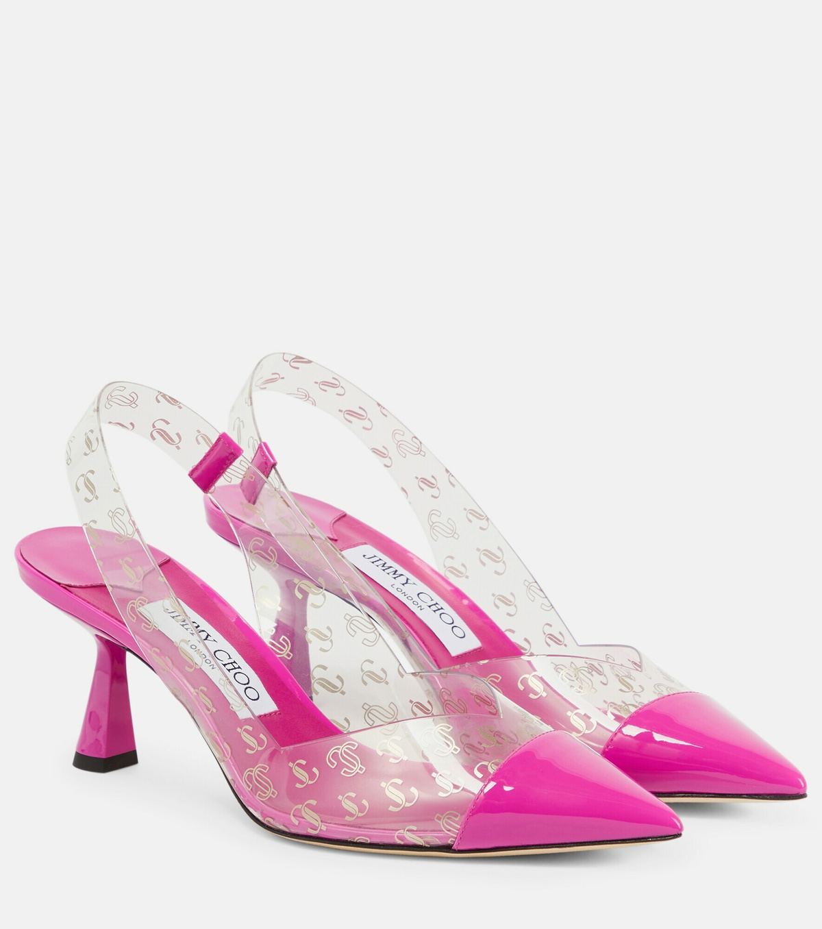 Jimmy Choo Liya 65 logo PVC slingback pumps Jimmy Choo