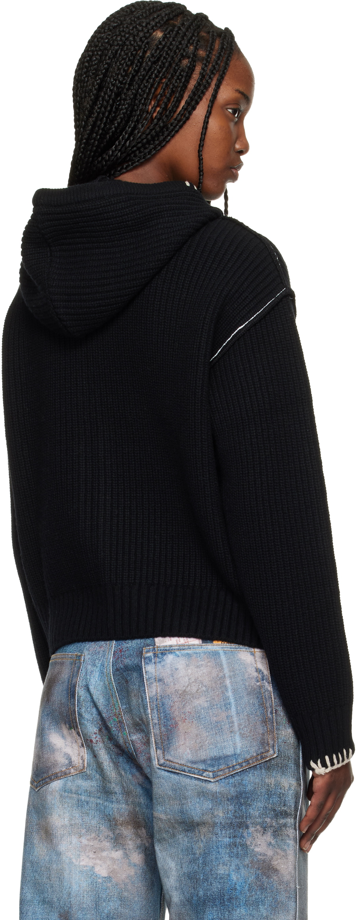 Andersson Bell Black Heart Logo Zip-Up Hoodie