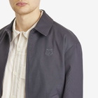 Maison Kitsuné Men's Fox Head Zipped Jacket in Fig