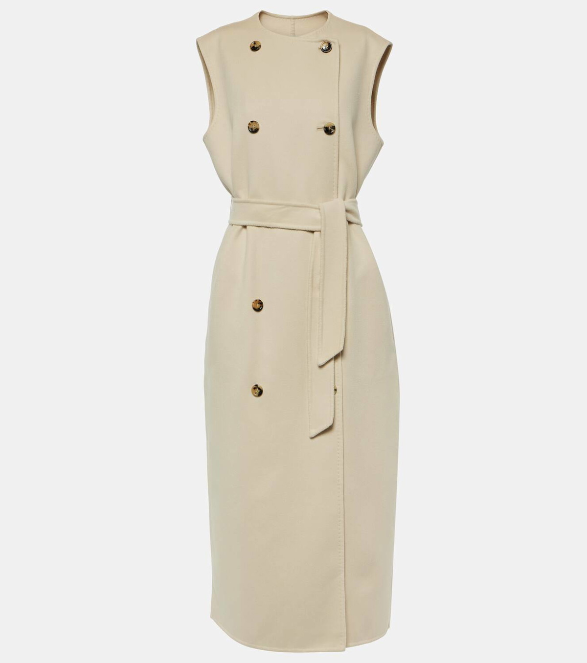 Max Mara Double-breasted wool and cashmere vest Max Mara