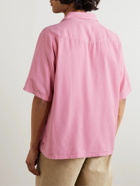 Officine Générale - Eren Camp-Collar Lyocell Shirt - Pink