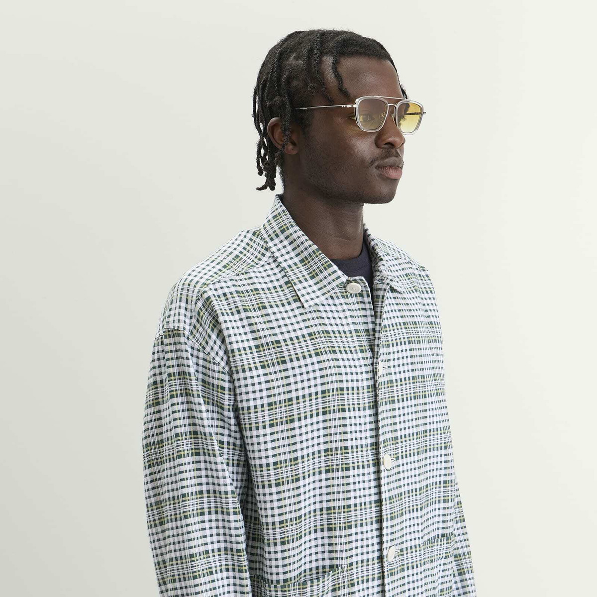 Le Specs Diametric Sunglasses in Silver/Crystal Clear 