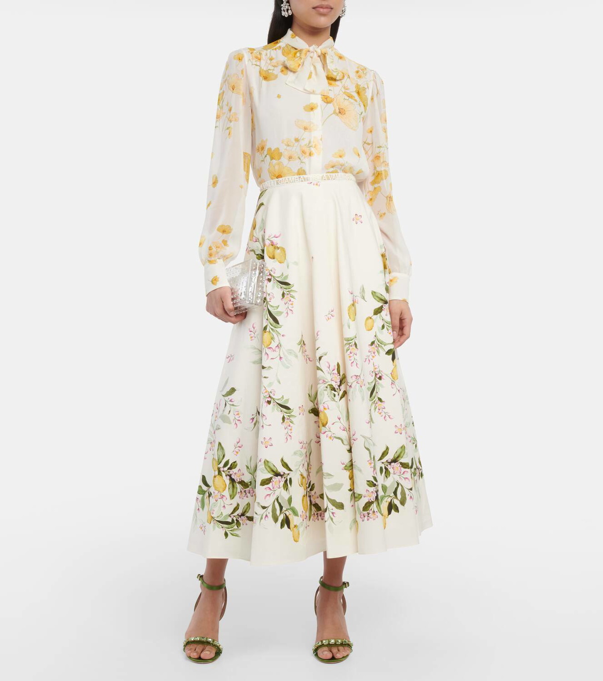 Giambattista Valli Printed silk georgette blouse
