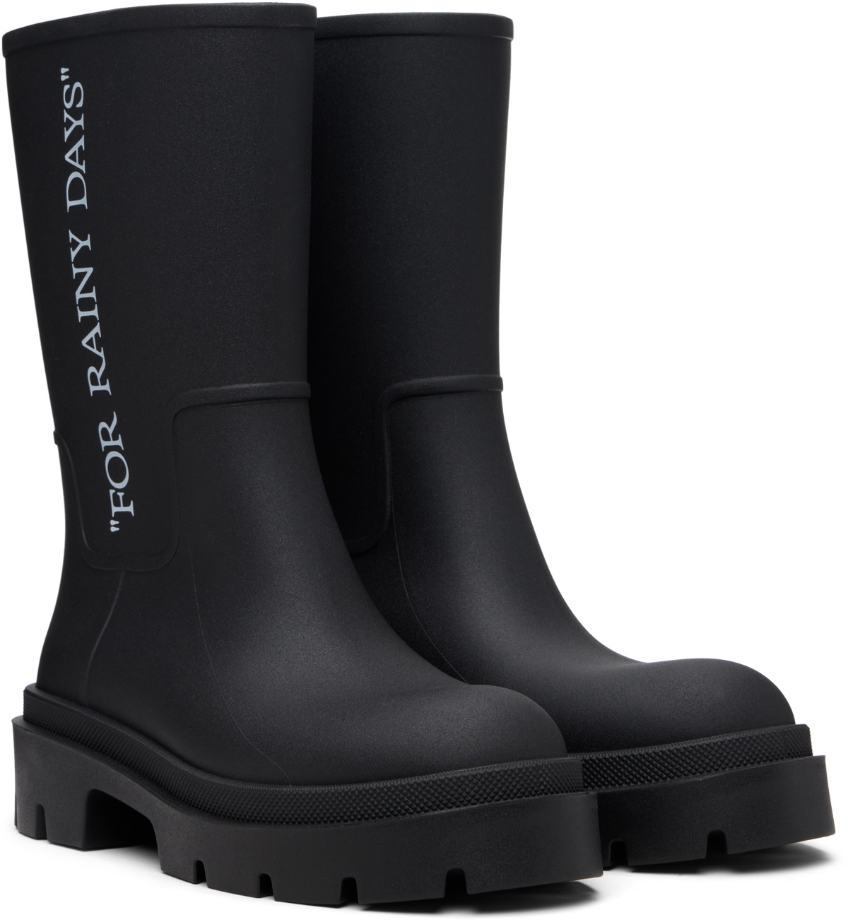 Off-White Black Reboot 'Rainy Days' Boots