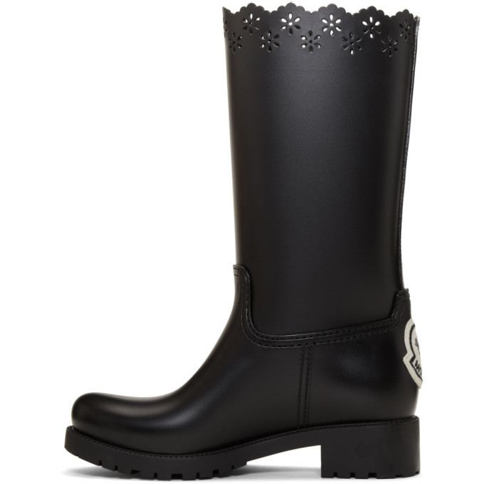 Moncler Genius 4 Moncler Simone Rocha Black Logo Rain Boots