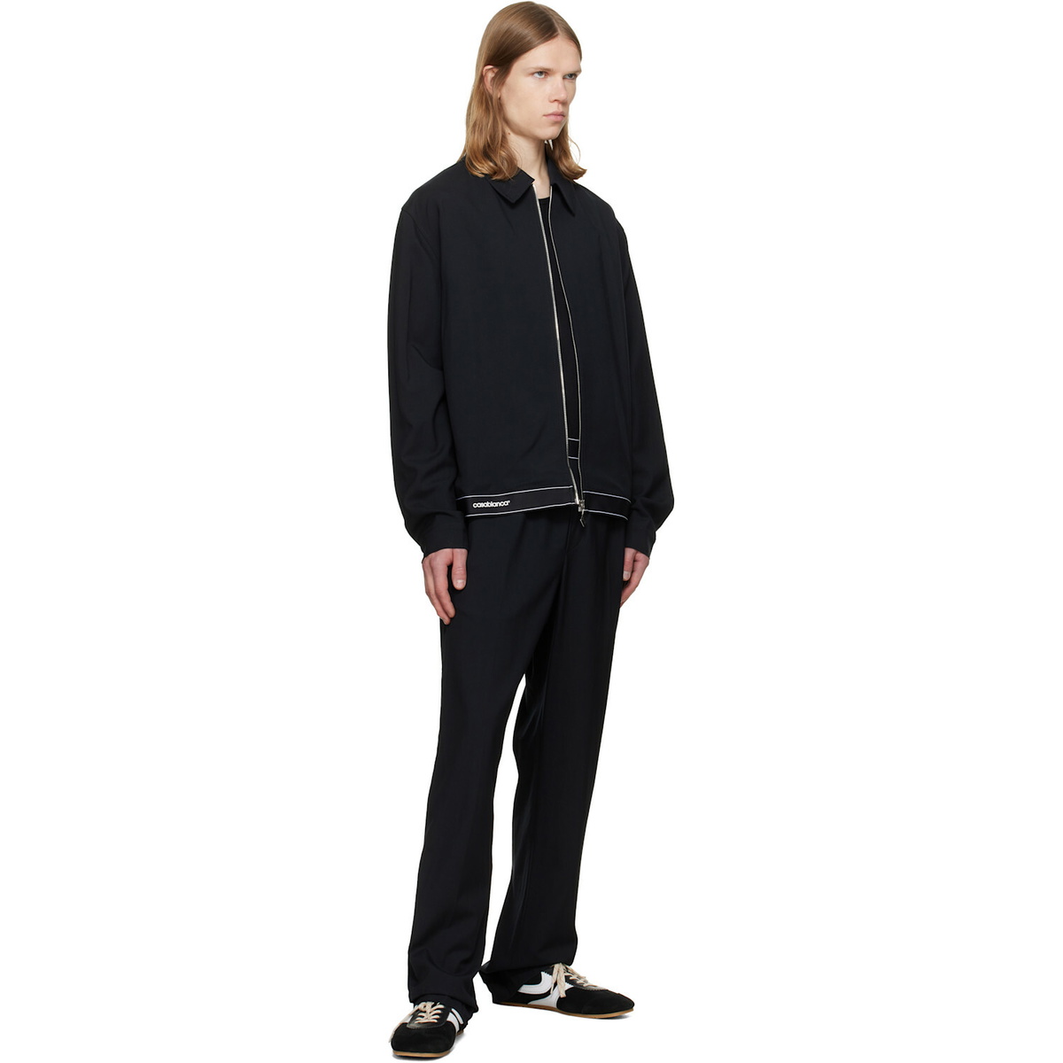Casablanca Black Wool Sports Trousers