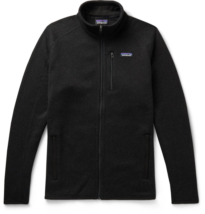 Photo: Patagonia - Better Sweater Mélange Fleece-Back Knitted Jacket - Black