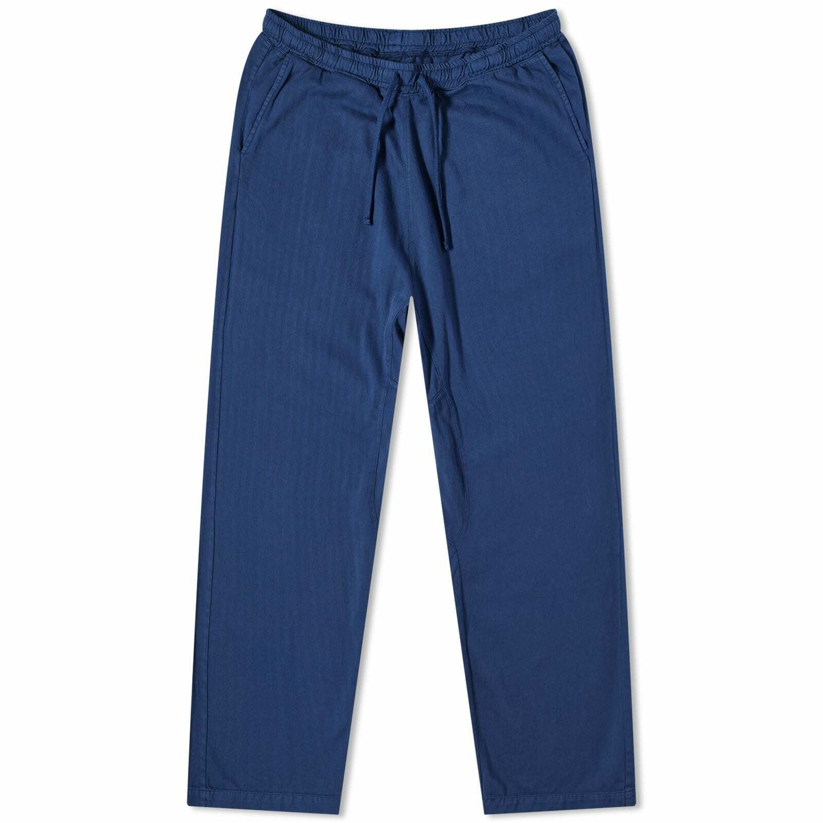 Universal Works Men's Herringbone Cotton Braga Pant in Washed Navy ...