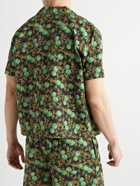 BODE - Gooseberry Camp-Collar Printed Cotton and Silk-Blend Twill Shirt - Green