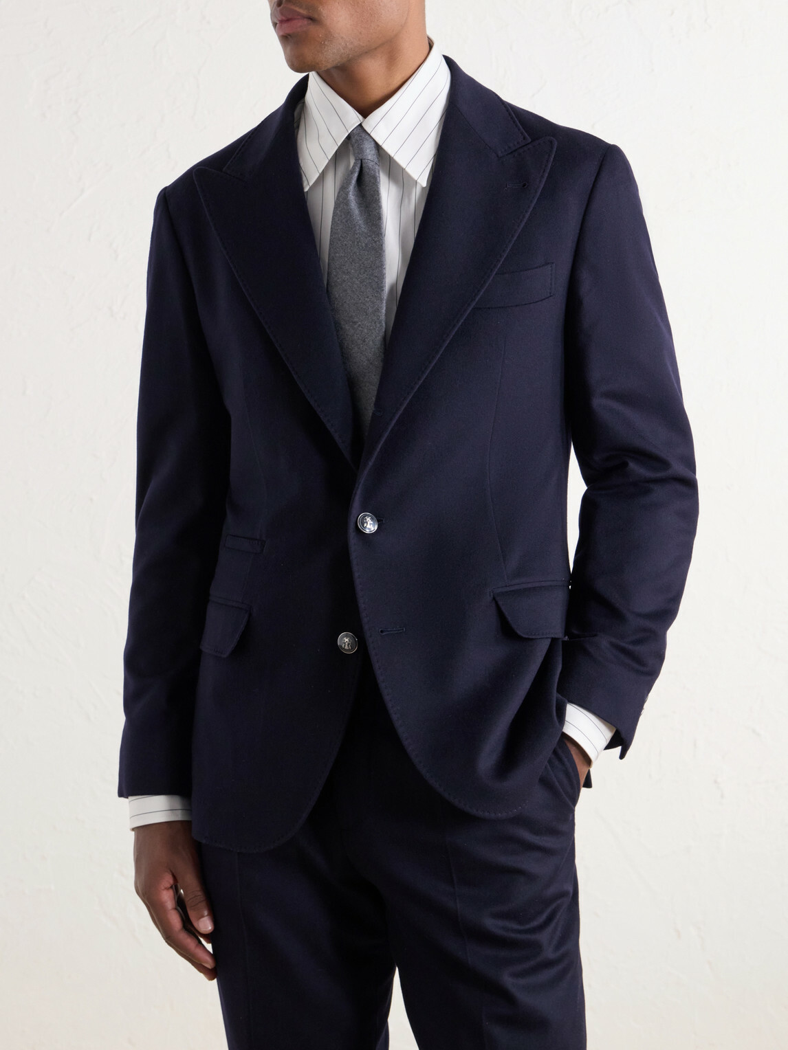 Brunello Cucinelli - Wool-Felt Suit Jacket - Blue