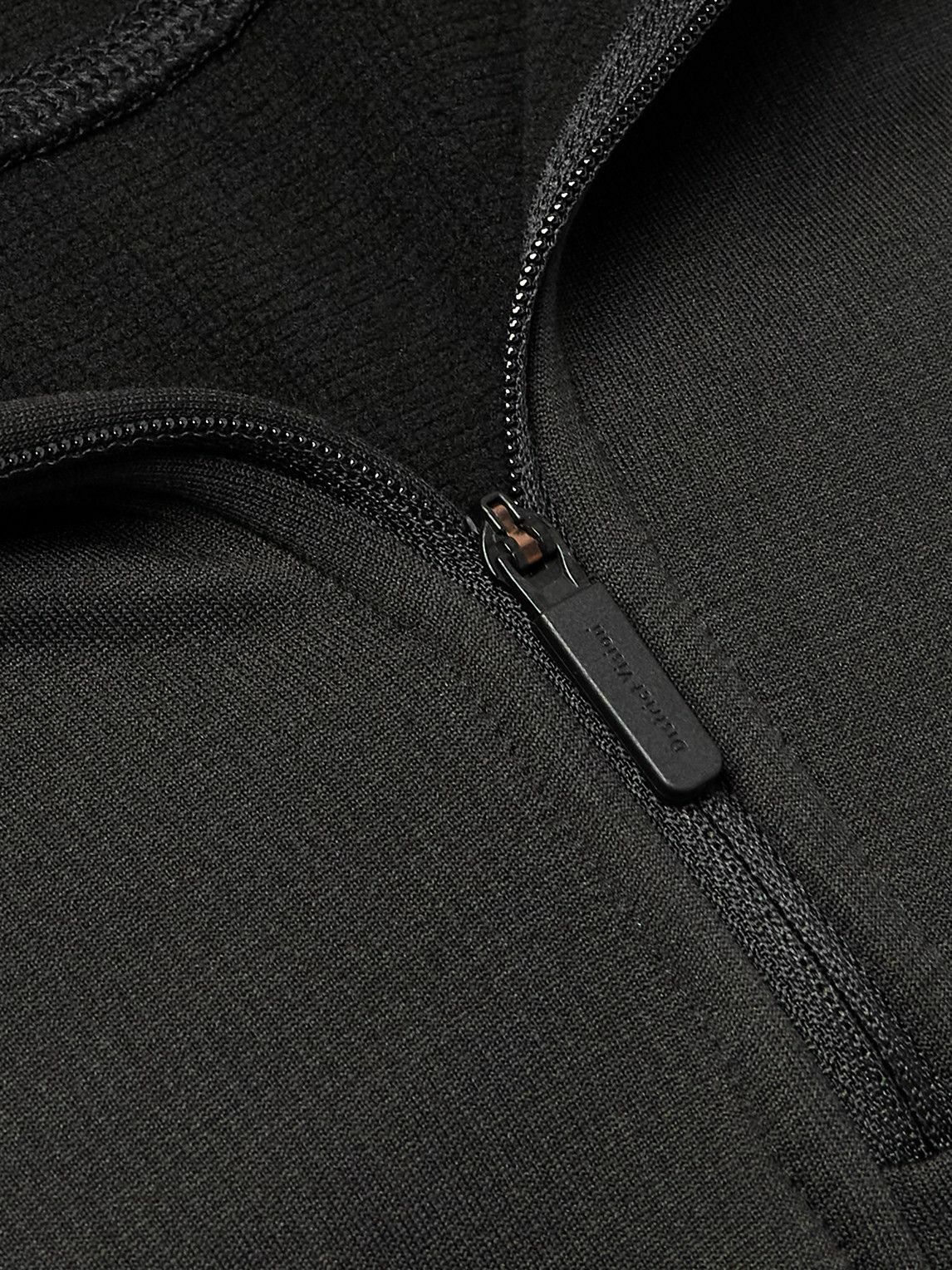 DISTRICT VISION - Slim-Fit Logo-Print Recycled Tech-Fleece Half-Zip Jacket - Black