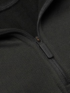 DISTRICT VISION - Slim-Fit Logo-Print Recycled Tech-Fleece Half-Zip Jacket - Black