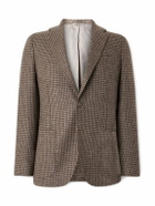 De Petrillo - Posillipo Houndstooth Wool-Tweed Blazer - Brown