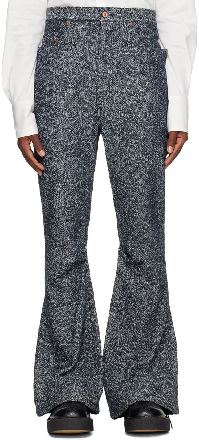 KOZABURO Navy Flared Jeans