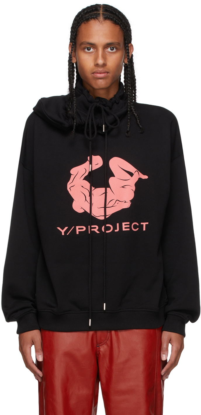 Y-Project Black Deconstructed Slim Shady Hoodie Y/Project