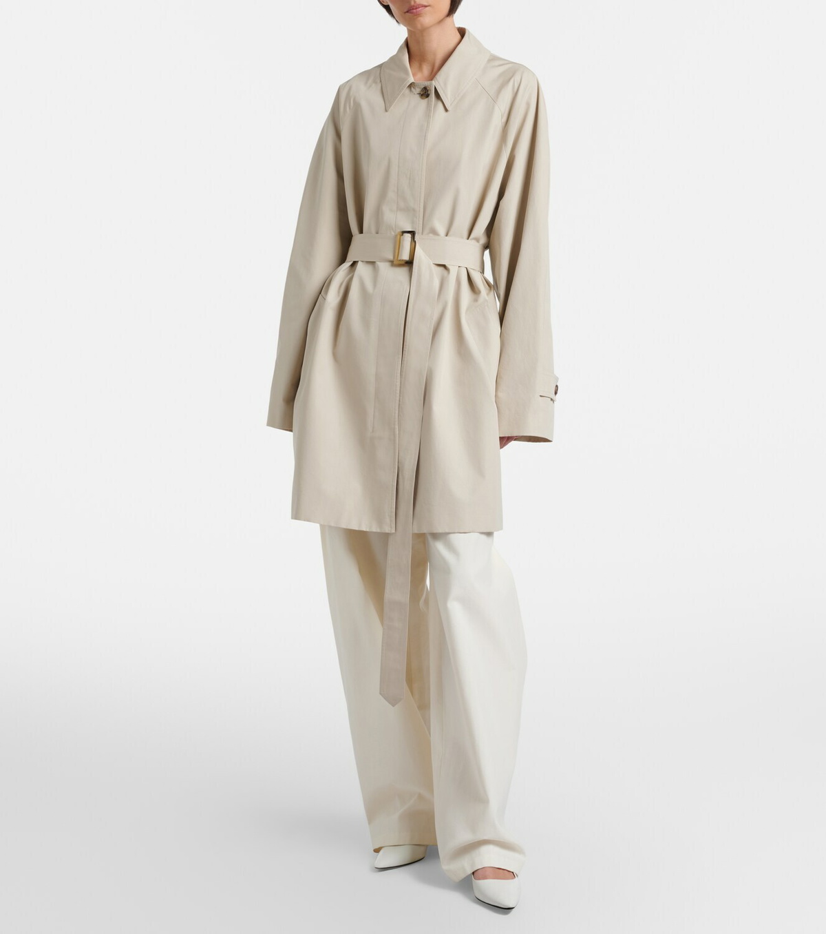 The Row Amaya belted cotton car coat