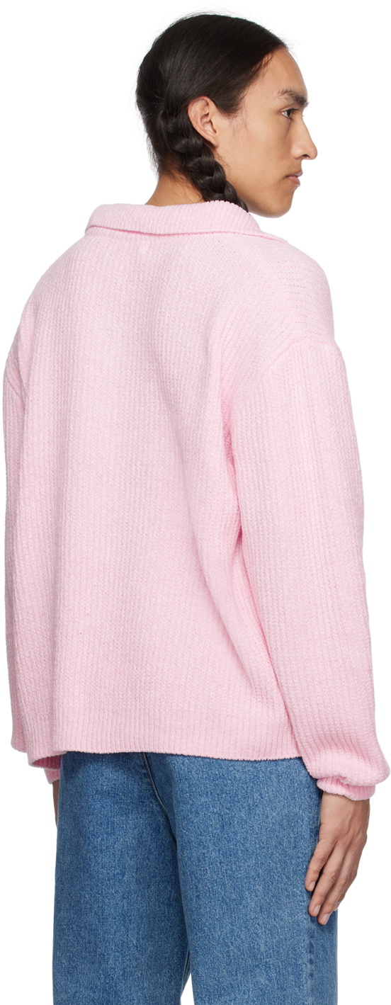 LE17SEPTEMBRE Pink Open Collar Polo