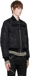 Rick Owens Black Tower 2 Piece Flight Bomber Jacket