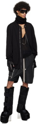 Rick Owens Black Jumbo Peter Flight Track Jacket