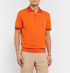 Etro - Slim-Fit Contrast-Tipped Cotton Polo Shirt - Orange