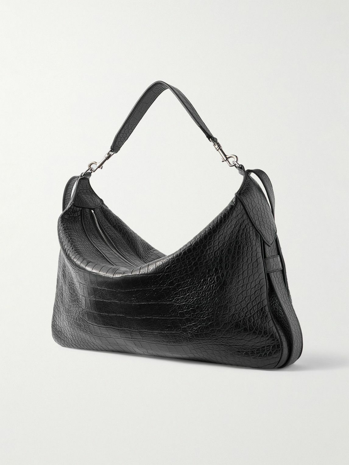 CELINE - Romy Large Croc-Effect Leather Messenger Bag