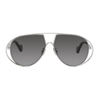 Loewe Silver and Black Pilot Sunglasses
