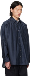 Wooyoungmi Navy Patch Pocket Shirt